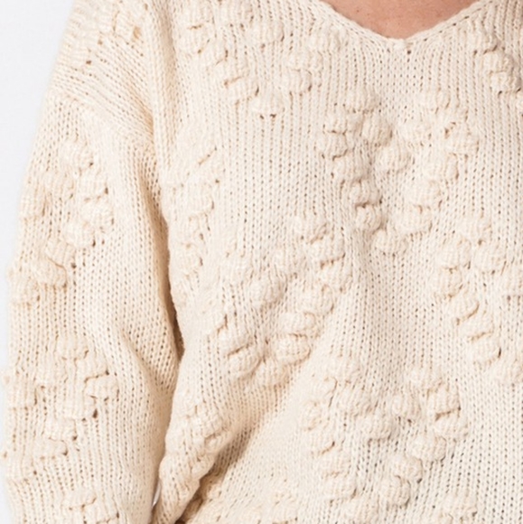 Heart textured popcorn sweater - Picture 7 of 7